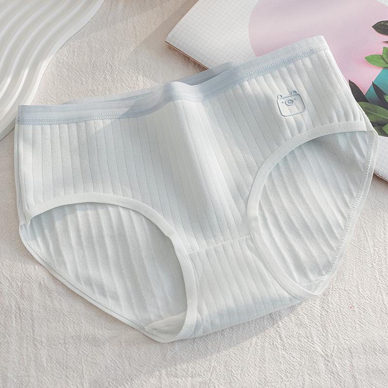 

Women s Pure Cotton Breathable Mid-Rise Triangle Panties - Korean Style, Solid Color, Cute, Simple, Epoxy Design Medium