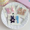 2Pcs Cartoon Cat Bear Rabbit Acrylic Hair Clips Girls Sweet Cute Animals Side Bangs Clip Hairpin Headwear Women Hair Accessories