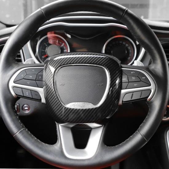 Center Steering Wheel Cover Trim For Challenger Charger Durango Srt 15+ Carbon