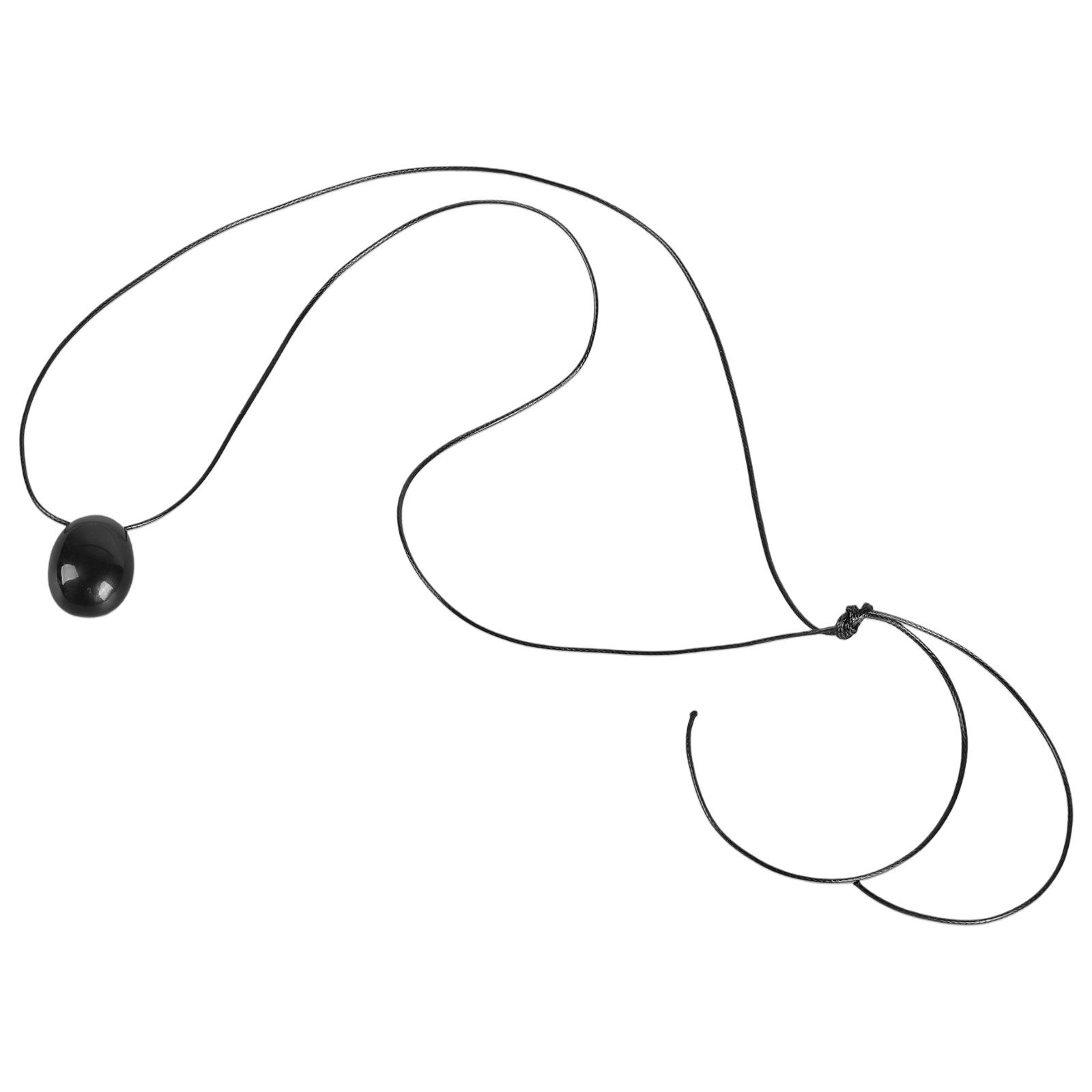 

Женское длинное ожерелье с бусинами, универсальное длинное ожерелье-веревка с подвеской, идеально подходит для студенток и молодых специалистов чёрный