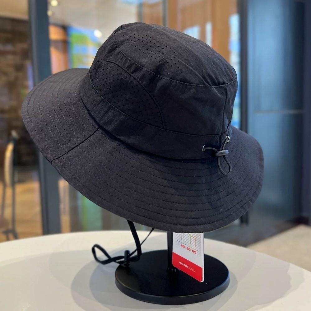 New Drawstring Fisherman Cap Waterproof Sun Anti-UV Protection Panama Hats Mesh Breathable Bucket Hat Summer