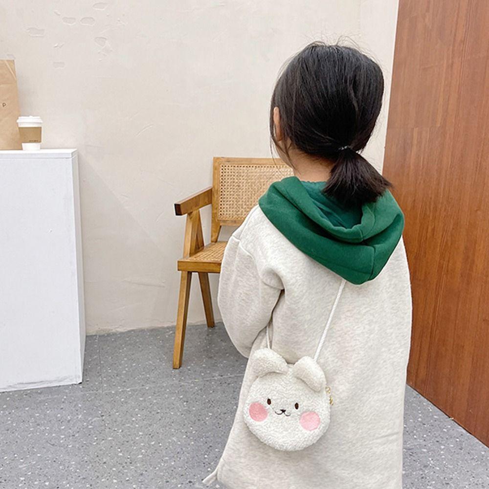 Cute Cartoon Bear Bag Plush Kawaii Coin Purses Lightweight Plush Crossbody Bags Children