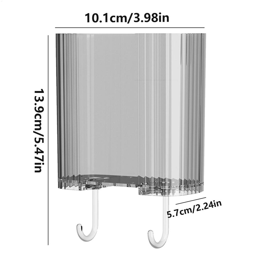

Органайзер для душа Настенная полка для ванной комнаты с 2 крючками Без сверления Прозрачный держатель для душа Корзина для хранения расчески, косметики серый