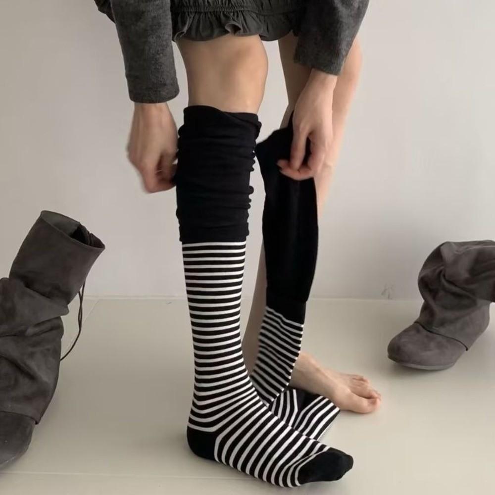 Soft Knit Over the Knee Socks Slouch Style Long Socks Aesthetic Knee High Socks For Women