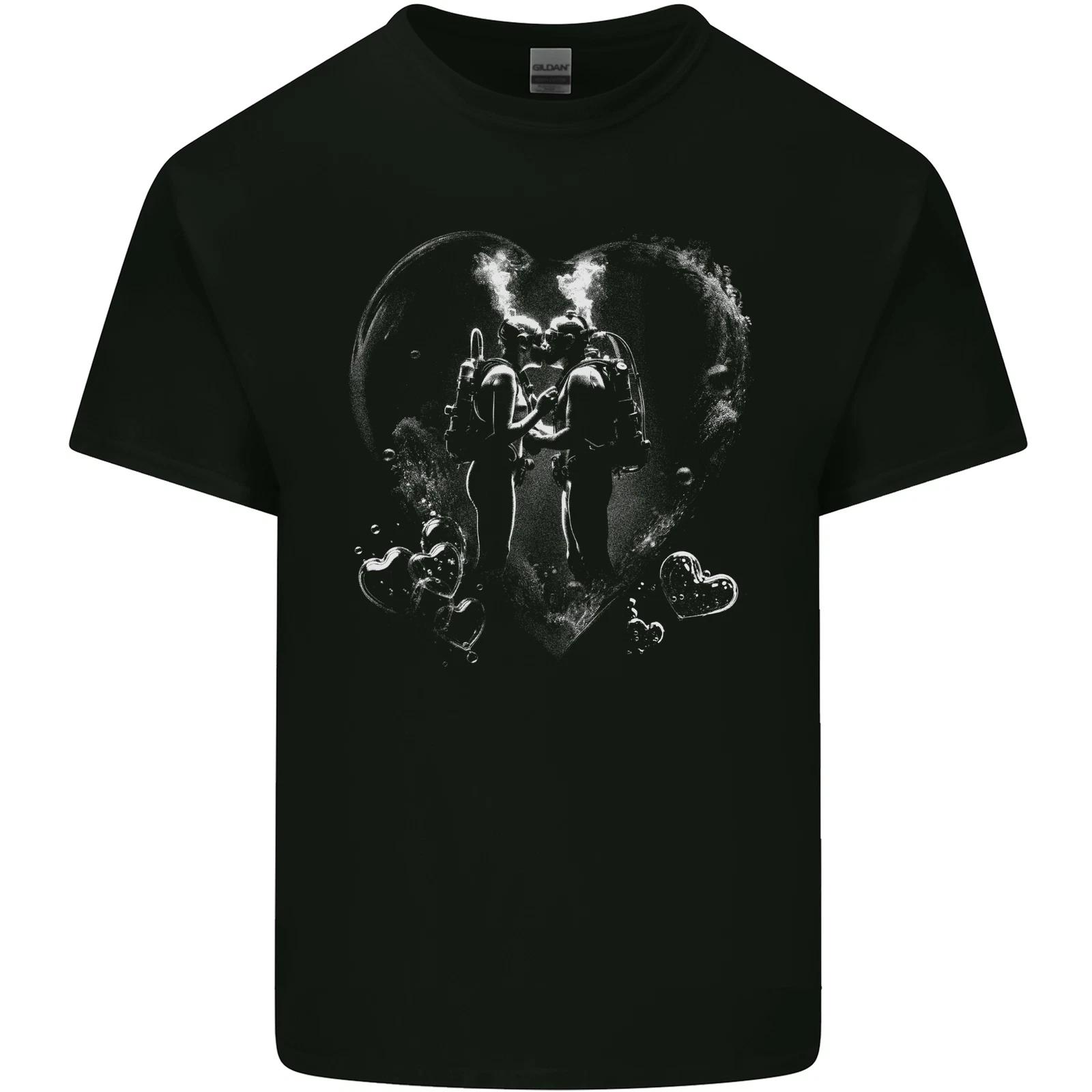 Scuba Diving Love Diver Valentines Day Kids T-Shirt Childrens S