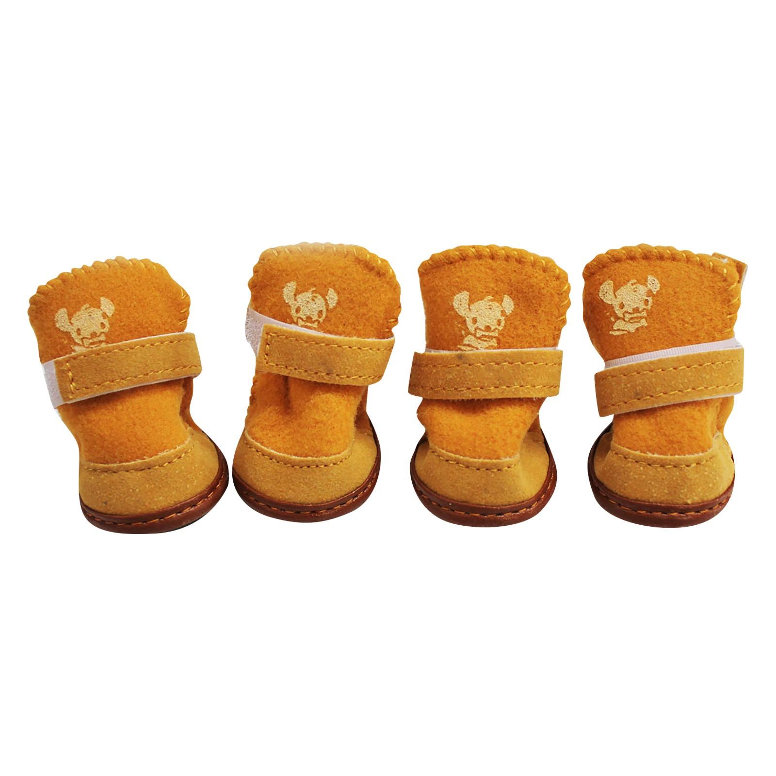 

Теплая обувь для домашних животных Зимние милые зимние сапоги Хлопковая обувь Товары для животных 4 кофейный