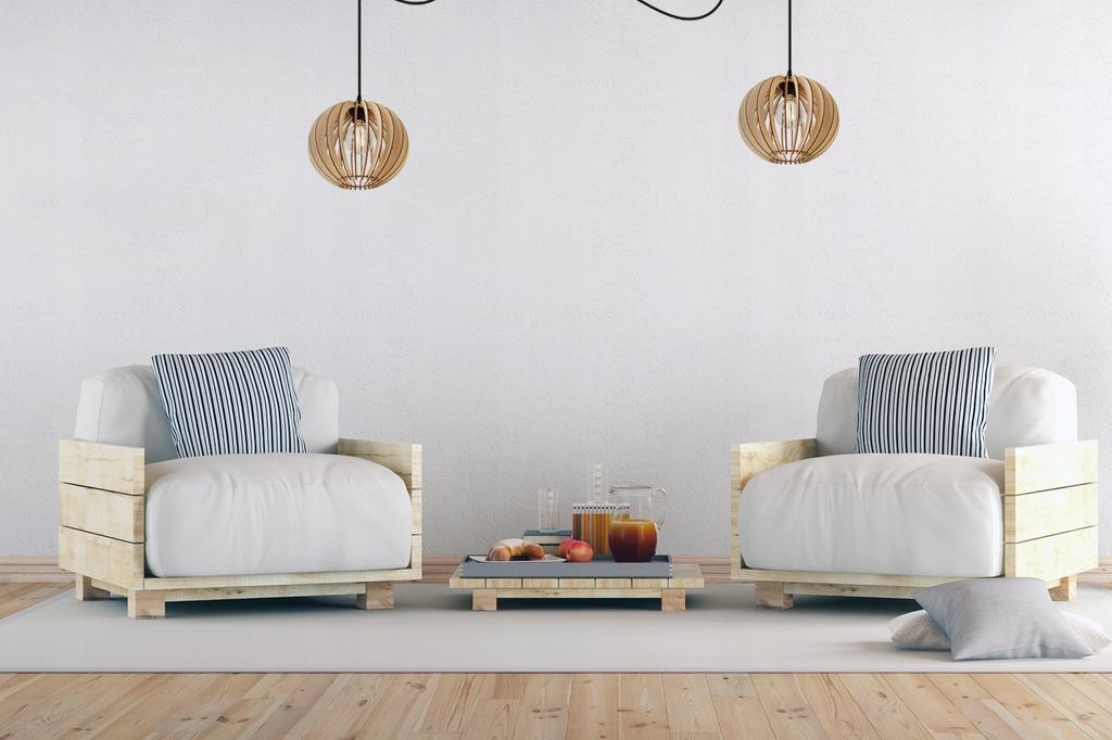 MODERN WOODEN LED CEILING HANGING LAMP