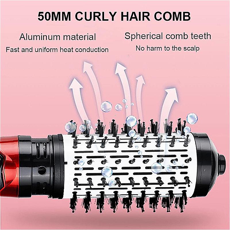 3-in-1 Heißluftstyler Rotierender Föhn Bürsten Set mit 2 Wechselbürsten | Anti-Frizz Heißluft Spin Bürste für Schnelles Trocknen Glätten