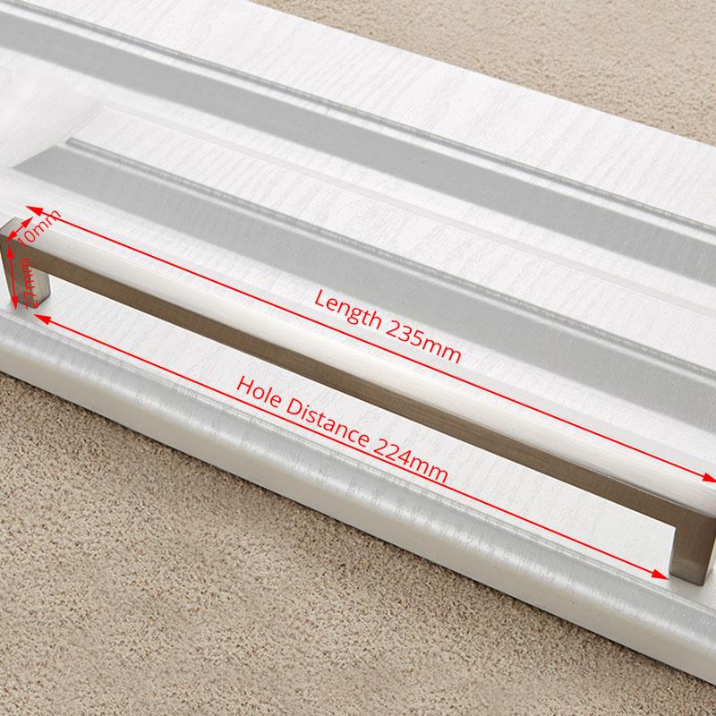 NAIERDI Kitchen Door Handles Cabinet Handles Drawer Knobs Aluminum Alloy Wardrobe Door Handles Brushed Modern Style Hardware