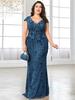 Elegant Plus Size Sequin Evening Gown - Slim-Fit Mermaid Skirt Dress