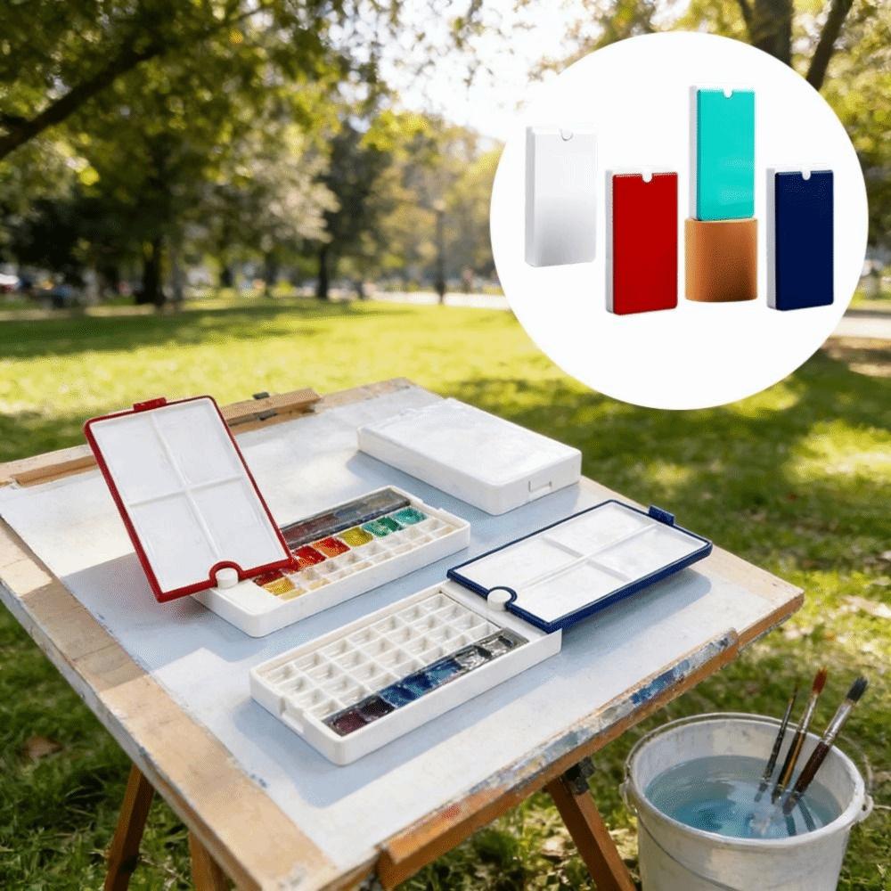360 Degree Rotatable Watercolor Palette Empty Watercolor Packaging Box Paint Tray  Painting Sketch