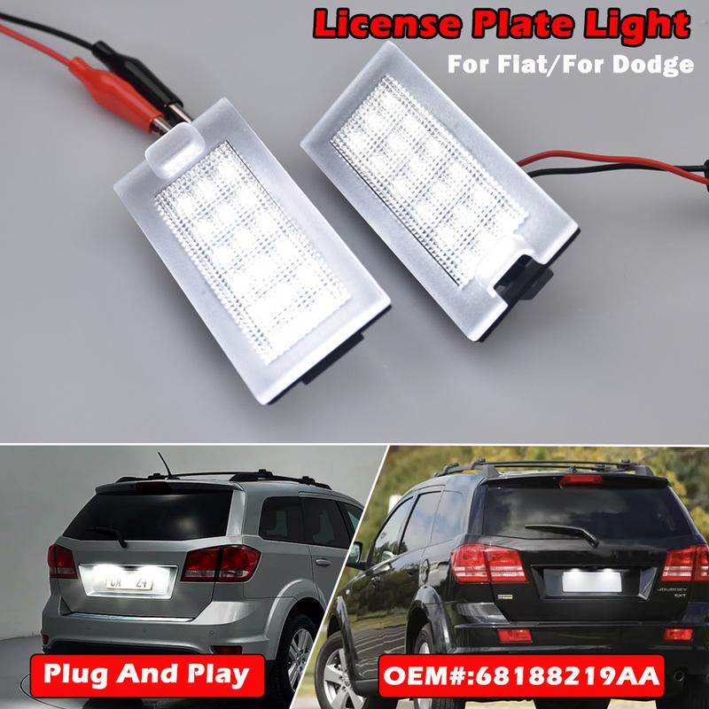 

For Dodge Journey Fiat Freemont 2PCS LED Number License Plate Lights With Canbus Replace OE Number: 68188219AA