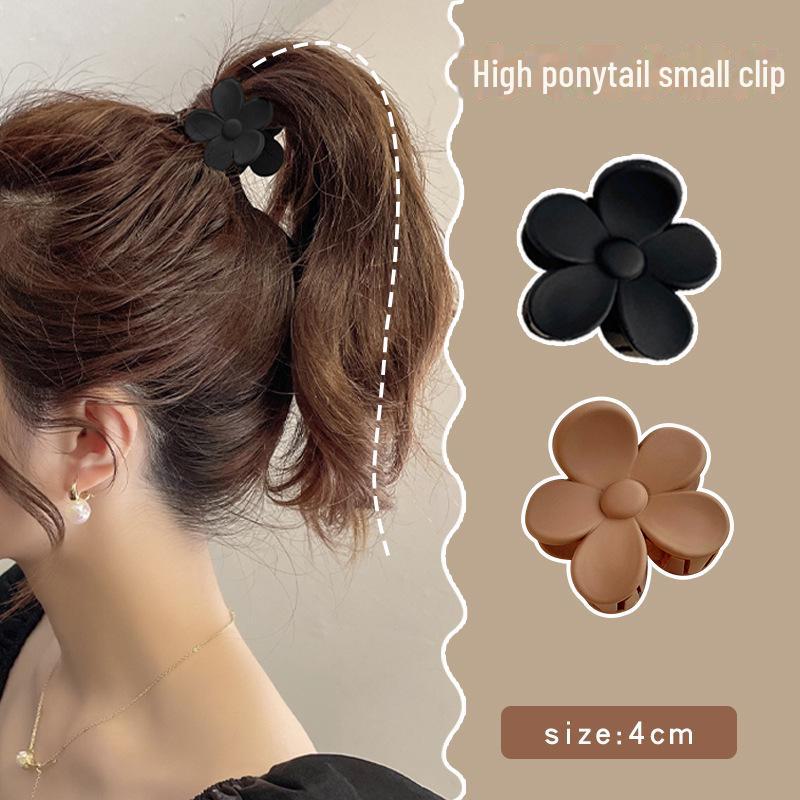 Frosted Flower Anti-Collapse High Ponytail Claw Clip