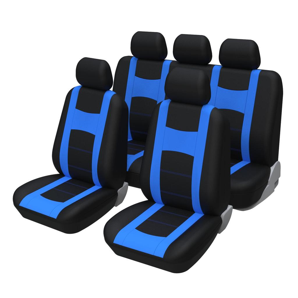 Universal 5-Seat Car Seat Cover Set Breathable Comfortable Polyester Material with Sponge Padding Suitable for All Seasons