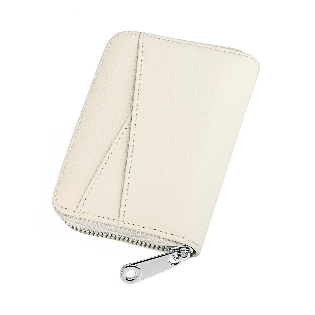 Cartera Minimalista De Cuero Genuino Con Cremallera Para Mujer — фото 14