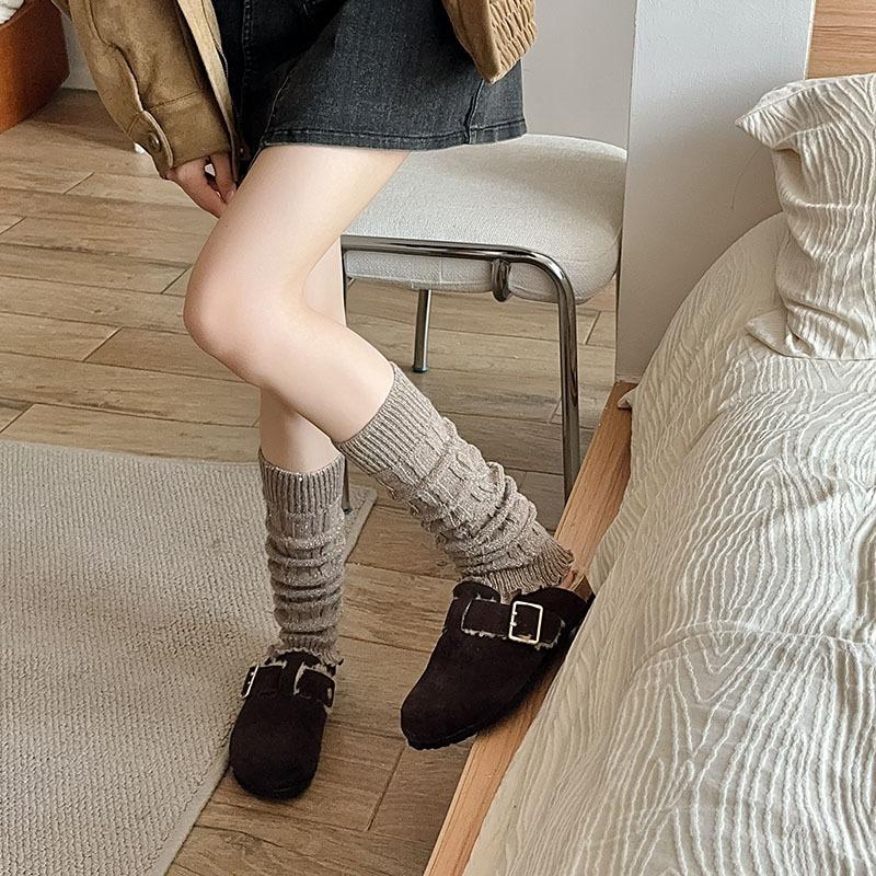 Autumn and Winter Sweet Women Leg Warmers Thin Knitted Long Heap Socks