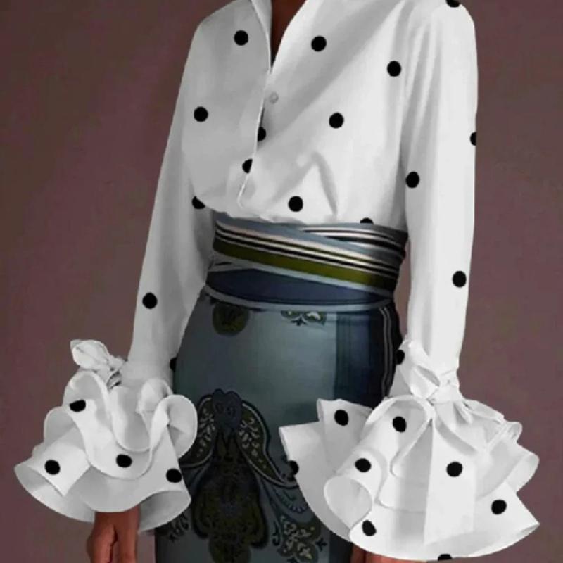 

Осень 2025 Новая коллекция, Женская, Однотонная, Приталенная, Повседневная, Блузка с рукавами «летучая мышь», Женский топ L