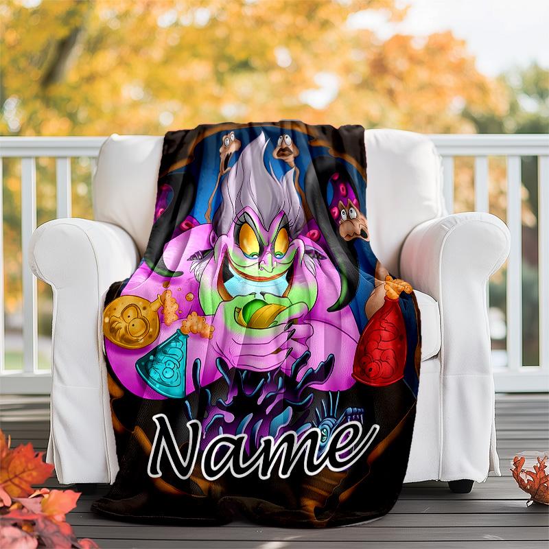 Customizable Villain Throw Blanket – Personalized Name, All-Season Cozy Snug Blanket, Machine Washable, Personalized Blanket