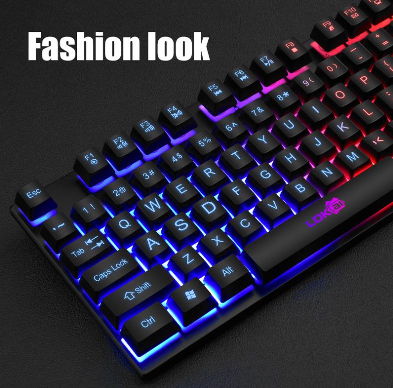 Redikai 832 USB Keyboard and Mouse Set - Luminous Gaming Kit with Colorful Backlight