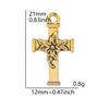 5Pcs Crosses Pendant Charms For Jewelry Making Supplies Christ Handmade Necklace Earrings Charm Gold Color Accessories Wholesale