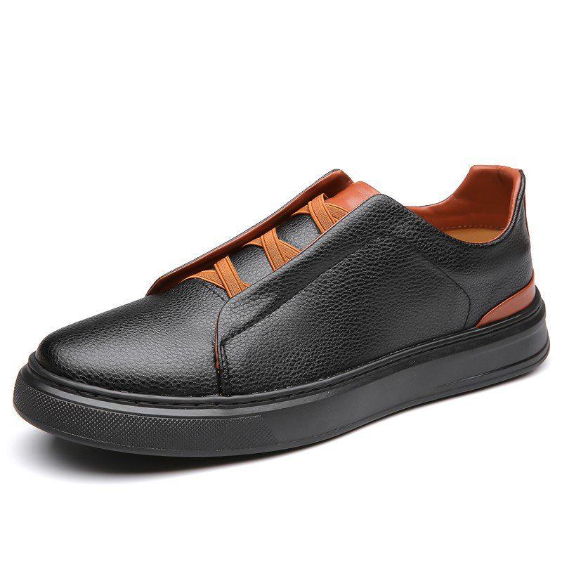 

Чоловічі низькі водонепроникні нековзкі зручні кросівки - Універсальне біле взуття на шнурівці 42 чорний коричневого кольору