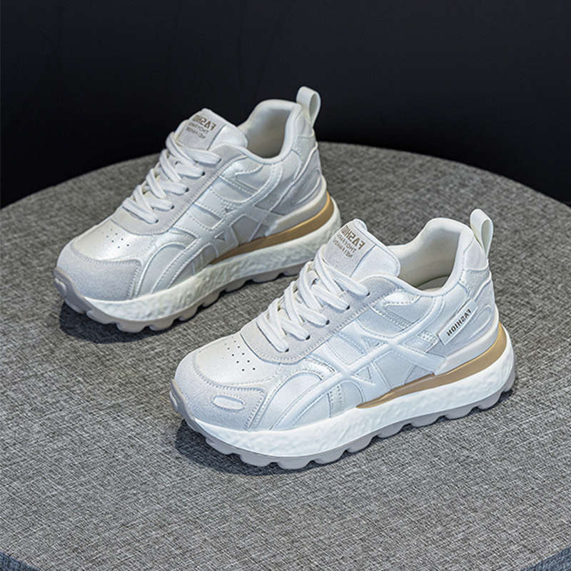 Inner Height Increase Mesh Breathable German Training Shoes Women's New Spring and Autumn Thin Versatile Casual Forrest Gump Sports Shoes