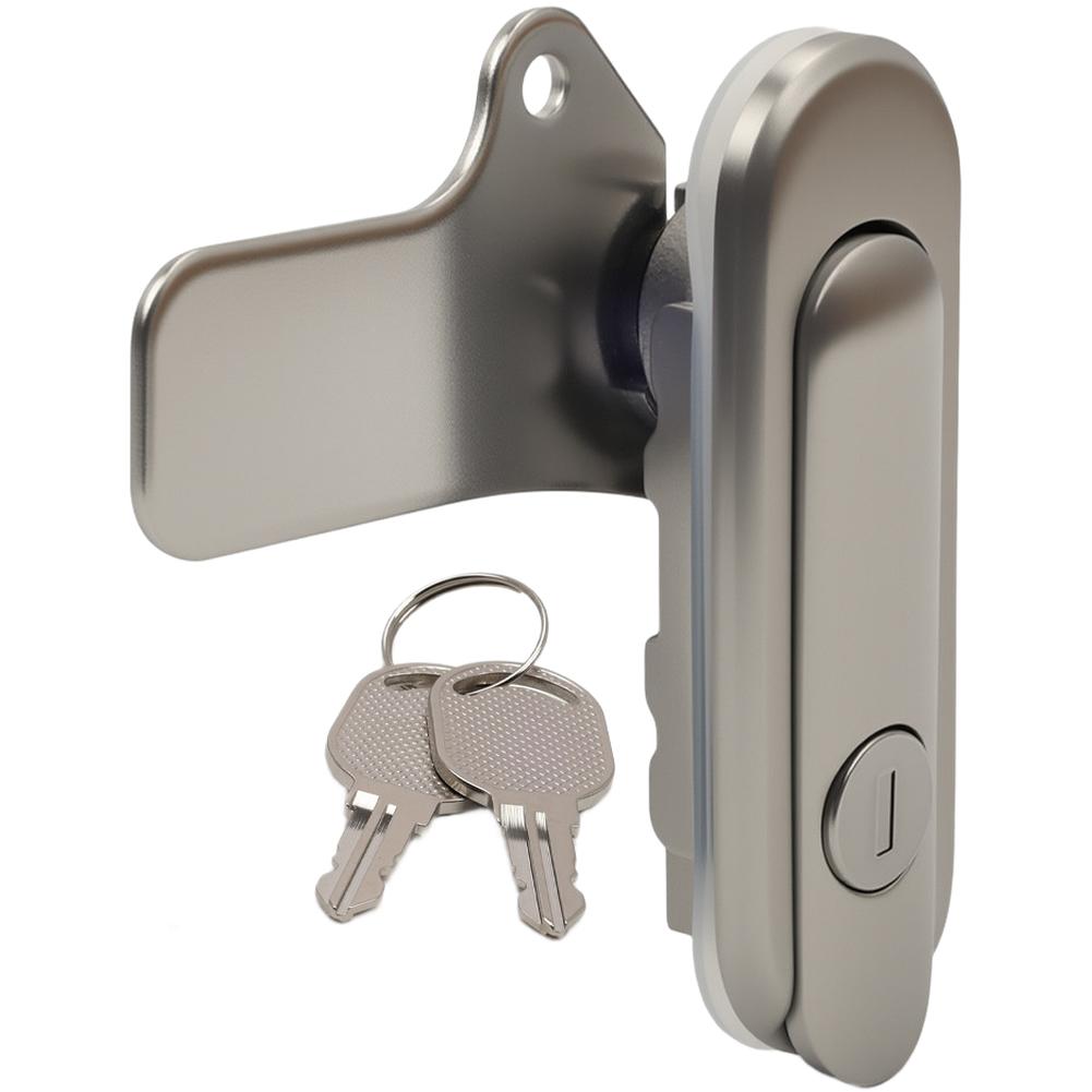 Embedded Flat Panel Lock AB403 Made of Resistant 304 Stainless Steel for Electrical Cabinet Door Security Applications
