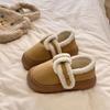 Neue Mao Mao Schuhe tragen Fleece warm Klettverschluss dicke Sohle rutschfest Taschenkopf Tasche und Baumwollpantoffeln