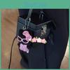 Cute Black Sparkling Princess Kitty Bag Pendant Soft Fluffy Plush Doll Gift For Girls