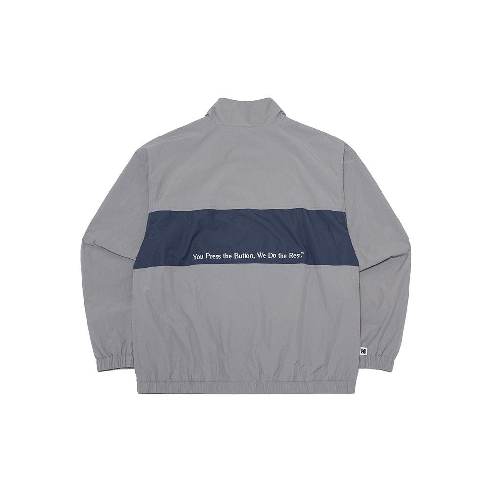 Kodak Colorblock Woven Big Logo Lined Jacket Grey