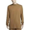 Nike T Shirts Men's Brown Half Turtleneck Moderate Straight Fit (Unisex) T-Shirts DX5869 270