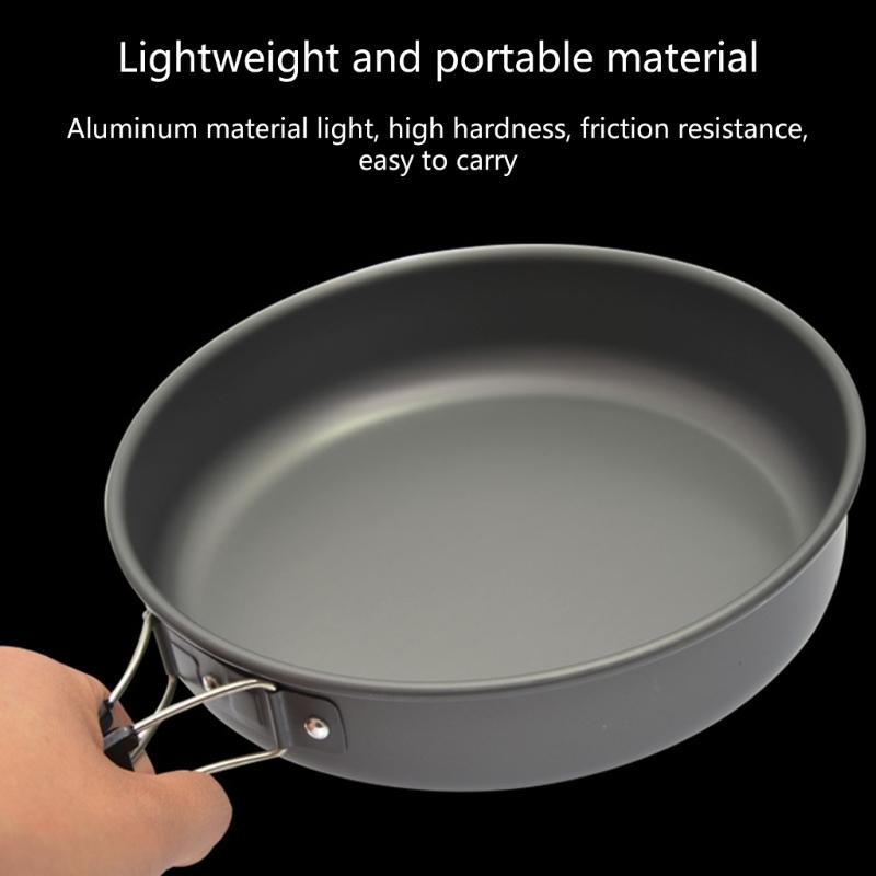 Camping Frying Pan Portable Quick Heating Skillets Foldable Cookware Pot