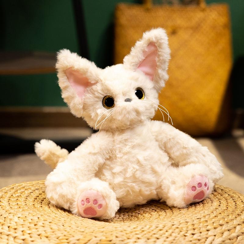 

Kawaii White Devon Cat Plush Toy Soft Stuffed Animal Accompany Sleep Toy Soft Cartoon Hugging Toys Home Decor Kids Birthday Gift 26cm