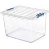 Úložný box - DOMOPAK LIVING - KATLA - Průhledný - 20 l - Ergonomický