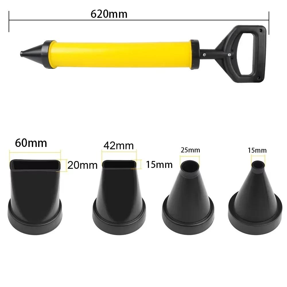 Stainless Steel Caulking Gun for Brick Pointing Grouting Mortar Sprayer 4 Nozzles Cement Filling Tools for Masonry Home Repair жёлтый