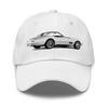 White Vette Coupe Dad Hat Classic Stingray Muscle Car C Baseball Cap