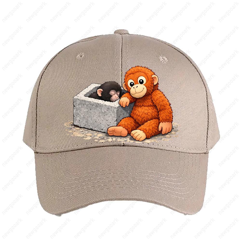 Panchi Kun Monkey Cap Summer Women Unisex Adult Peaked Hat Fashion Casual Adjustable Printed Baseball Caps Trucker Cap