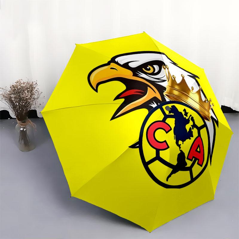 1 PC Automatic Folding Umbrella - America Football Club Pattern, Portable & Foldable Design with 8 Ribs, Christmas Birthday Gifts