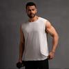 Solid Color Sleeveless T-shirt Fitness Loose Sports Vest Men's T-shirts