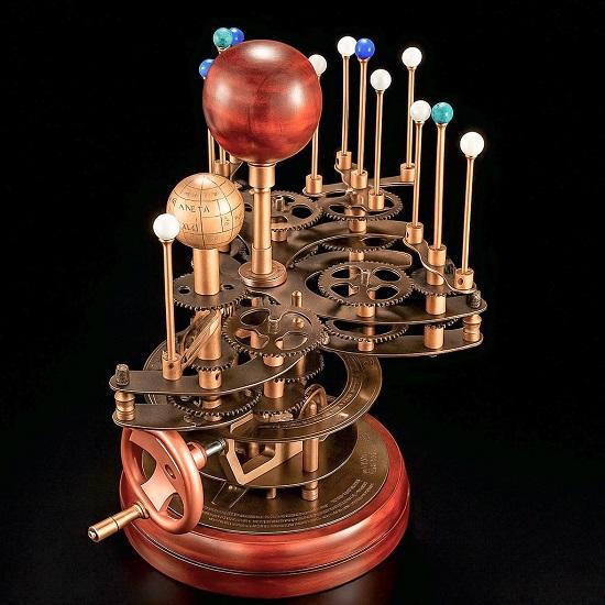 Brass Inner Planet Model with Earth Moon for Stargazers And Collectors Deluxe Solar System Orrery