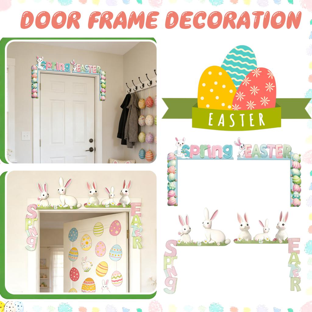 Easter Cute Door Corner Decoration, Bid Farewell To Door Frames, And Easily Create A Festive And Ceremonial Feeling