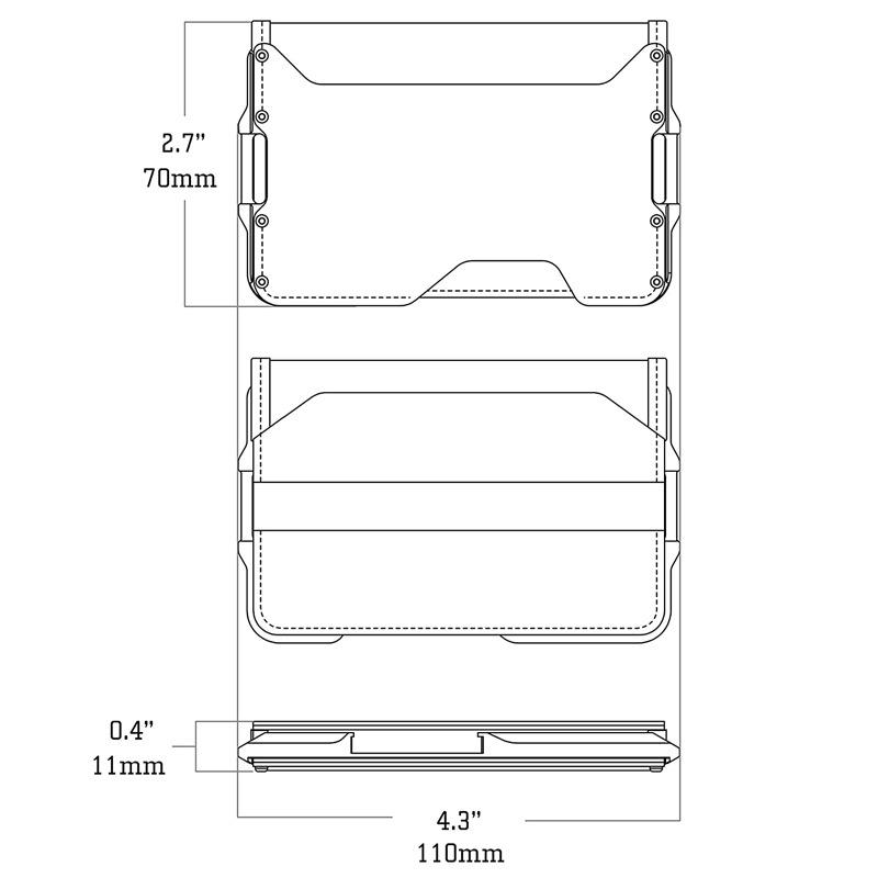 RFID Anti-Magnetic Men's Leather Metal Card Bag Multifunctional Aluminum Alloy Bank Credit Card Holder Wallet