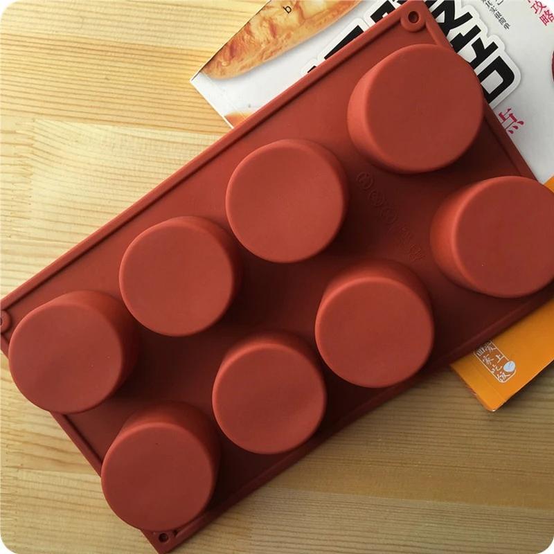 3D Silicone Mold 8 Holes Pudding Cupcake Art Cake Mould Baking Pastry Mousse Chocolate Mold Cake Tools