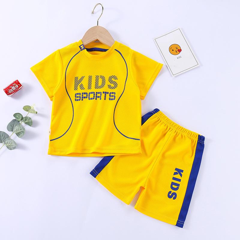 Children's Short Sleeved Soccer Suit Set Boys' Sportswear Girls' Quick Drying Breathable Shorts Medium Large Baby's Clothing