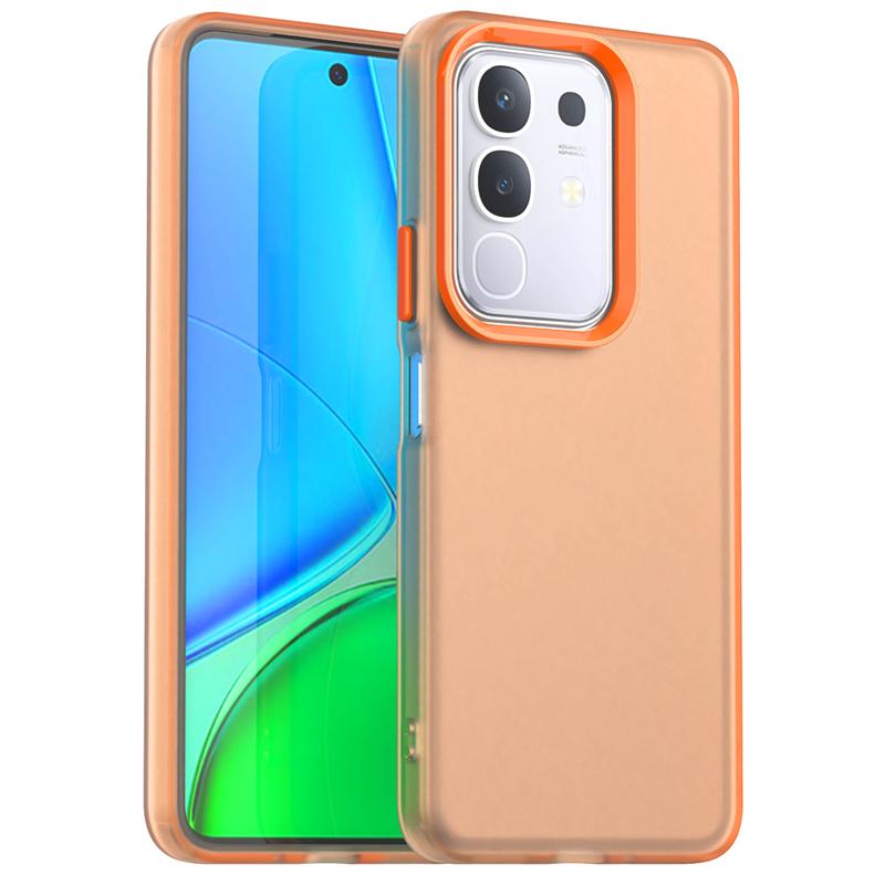 Anti-Drop Candy Color Phone Case For Vivo Y29 Matte PC Transparent Back Case For Vivo Y29 4G Cover For Vivo Y29 Case 6.68 inch