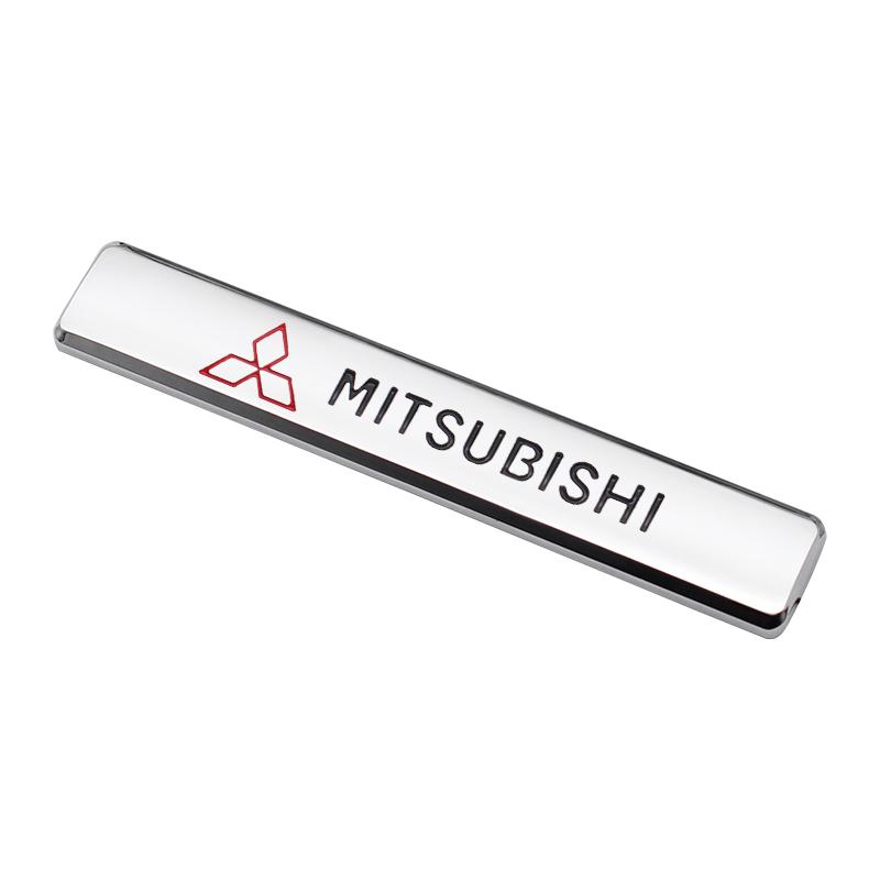 3D Metal Aluminum Car Side Fender Sticker Alloy Badge Auto Logo Rear Trunk Decals For Mitsubishi Ralliart ASX Outlander X Lancer RO4