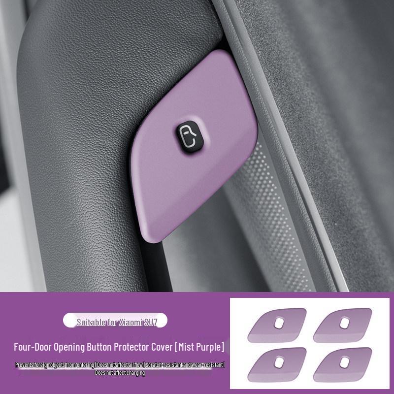 “Compatible with Xiaomi SU7 Rear Fridge Vents, AC USB Ports, Door Buttons, and Center Console Protection.”