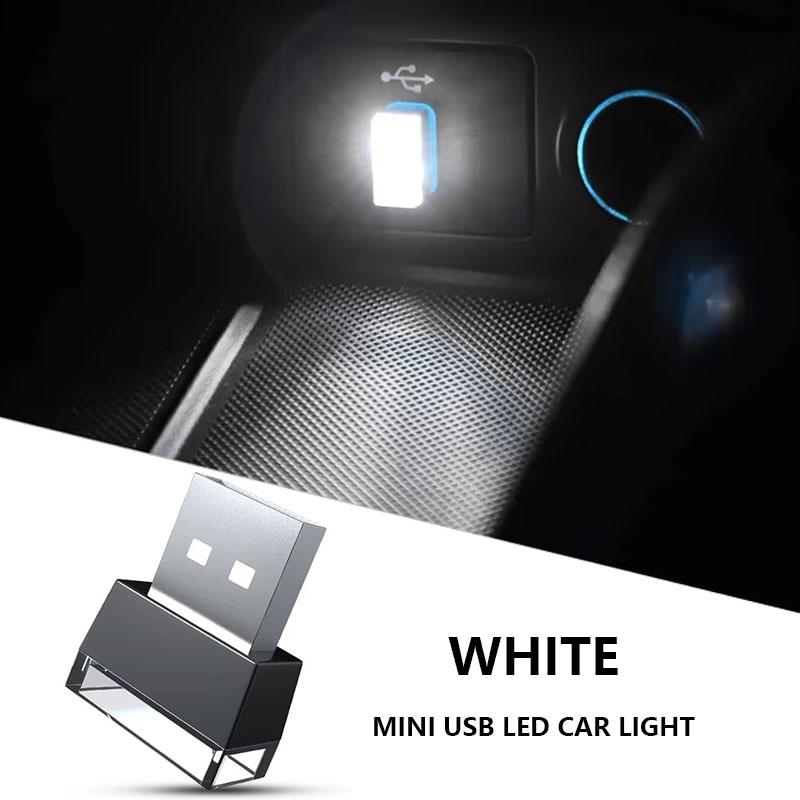 1/2/4PCS Mini USB LED Car Light Auto Interior Styling Atmosphere Decorative Lamps Emergency Lighting Portable Ambient Lights