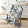 China Colored Jacquard Pure Cotton Four-Layer Gauze Bath Towel Men Women Extra-Large Adult Beach Towel Soft Absorbent