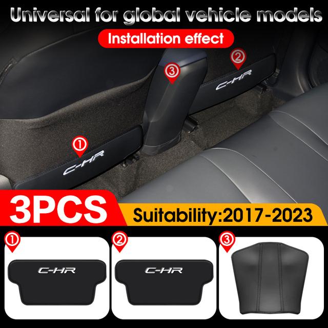 Per Toyota C-HR Tappetino Anti-sporco 1719 22 23 Fibra di Carbonio Accessori Posteriori Accessorio Interni Auto Tappetino Anti-calcio Sedile Tappetino Protettivo